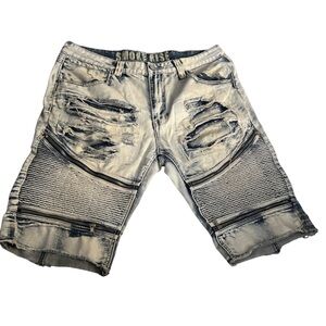 Men’s “Smoke Rise” Distressed Denim Shorts